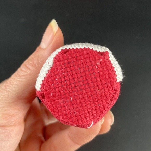 VINTAGE Cross Stitched Stuffed Plush Santa Claus Dolls Set 3 Christmas Decor - Picture 7 of 16